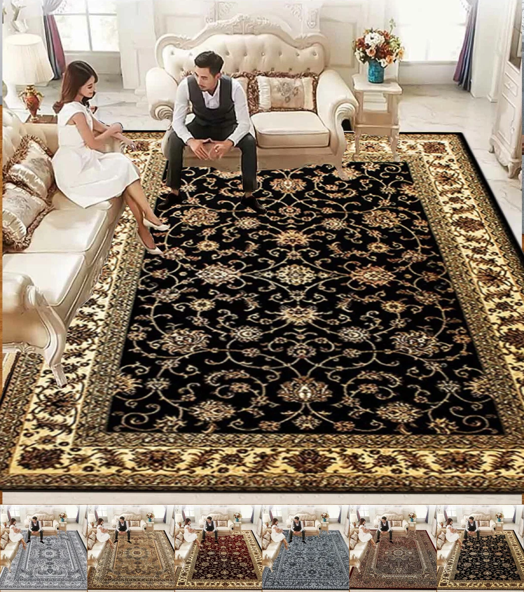 Louis Vuitton Logo Gold Living Room Area Carpet Living Room Rugs