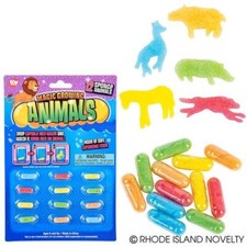 12pk MAGIC GROWING ANIMAL CAPSULES - Just Add Water - Expanding Sponge Foam Toys