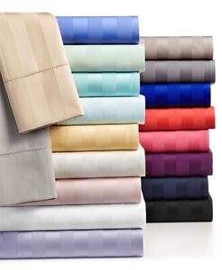 Extra Deep Pocket 6 PCs Sheet Set 1000TC 100%Cotton Striped Colors Olympic Queen