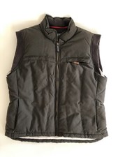 Woolrich Womens Duck Down Vest Large Chocolate Fleece Lined Insulated