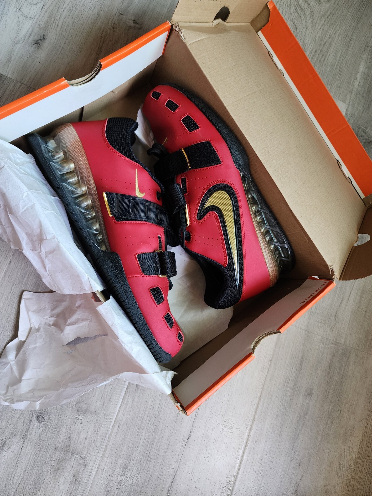Size 11 - Nike Romaleos 2 Varsity Red/Gold (Extremely Lightly Used) image 3