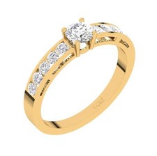 SI1 G 1.01Ct Natural Diamond Solitaire Engagement Ring 14K Yellow Gold Size 4-12