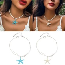 Nautical Nights: Large Starfish Pendant on Elegant Clavicle Chain