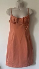 Fashion Nova Size L Dusty Orange Bodycon Short Dress