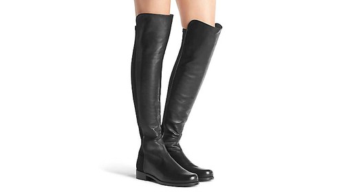 Knee Boots in Black Nappa Leather 