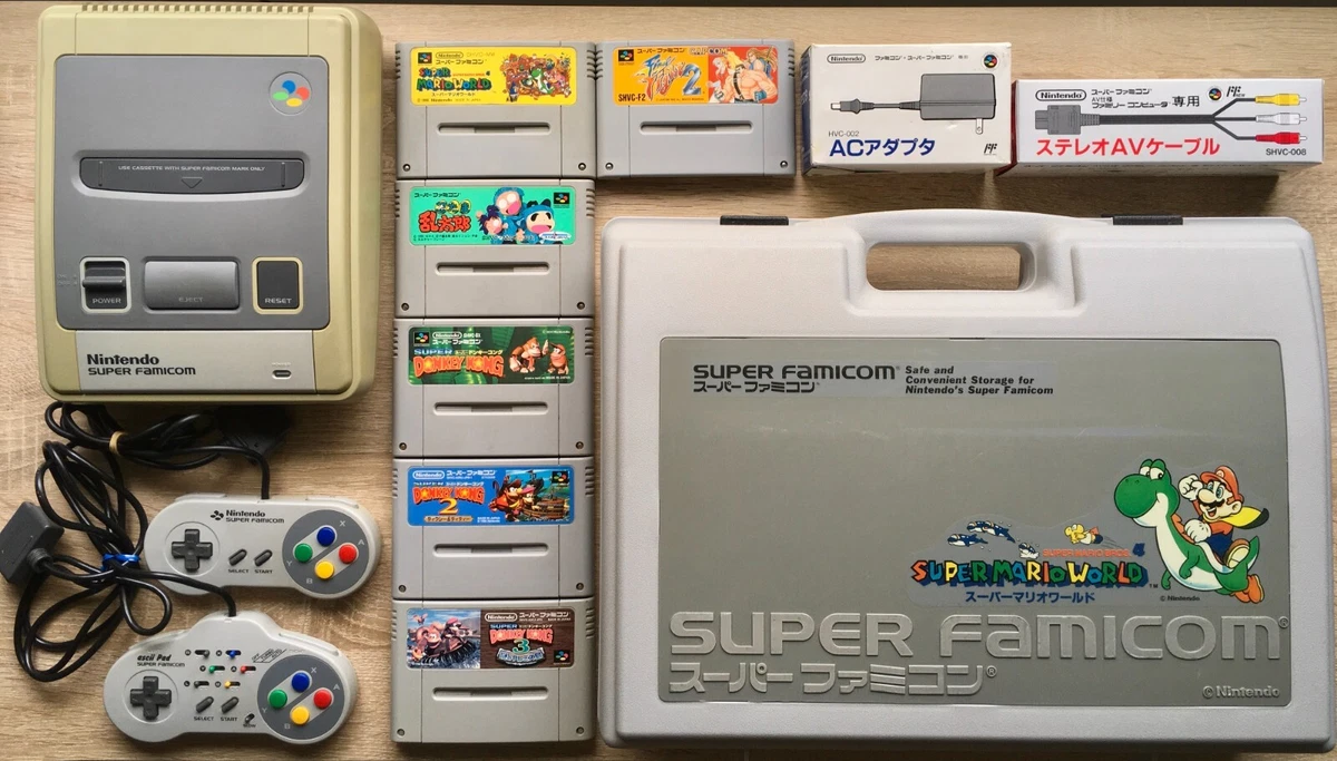 Nintendo Super Famicom Console Bundle SFC SNES w/ Mario Carrying