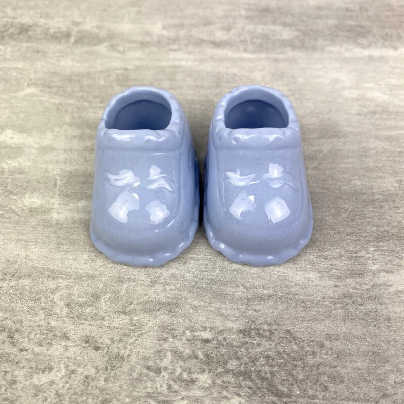 Paire de chaussons d coratives pour b b Gar on Chaussures bleues