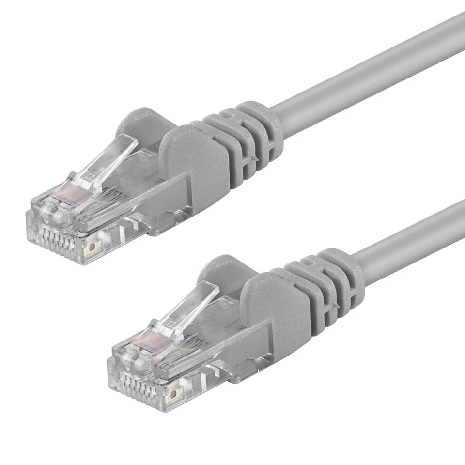 Cable CAT.6 10m gris cable de conexión Gigabit 100/1000 250 MHz red LAN Ethernet
