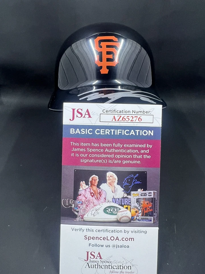 Tyler Fitzgerald Signed Mini San Francisco Giants Batting Helmet JSA - Image 2 of 3