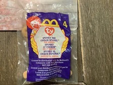 Ty Teenie Beanie Baby SPUNKY the Cocker Spaniel 4 McDonald's 1999 Sealed