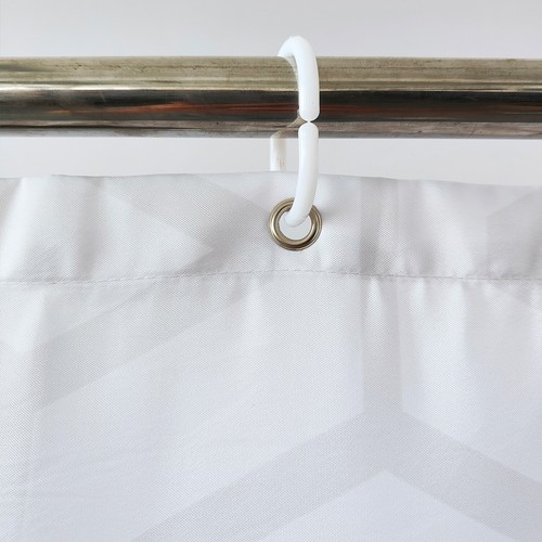 Shower Curtain Printed Polyester Fabric Curtains With 12 Hooks Bathroom Décor - Picture 43 of 200