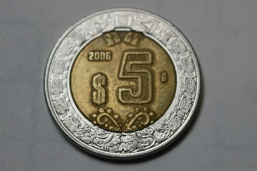 Mexico 5 Pesos 2006 Bi-Metallic - Picture 3 of 4