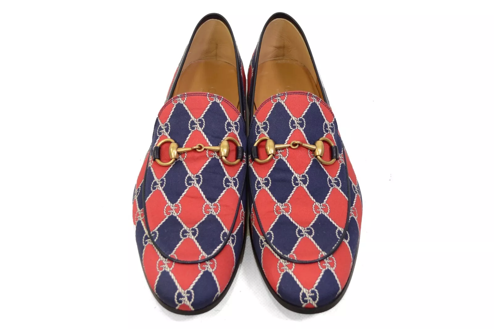 GUCCI Rhombus horsebit mocassin homme Jordaan Italie chaussures brixton 430088 AUTHENTIQUE