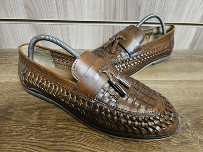River Island Weave Loafer Schuh Luxus Leder Slipper Sommer Smart UK 9 EU 43 