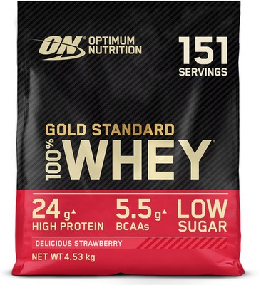 Optimum Nutrition 100 % Whey Gold Standard, 4.53 kg (10 lb) Beutel, Delicious St
