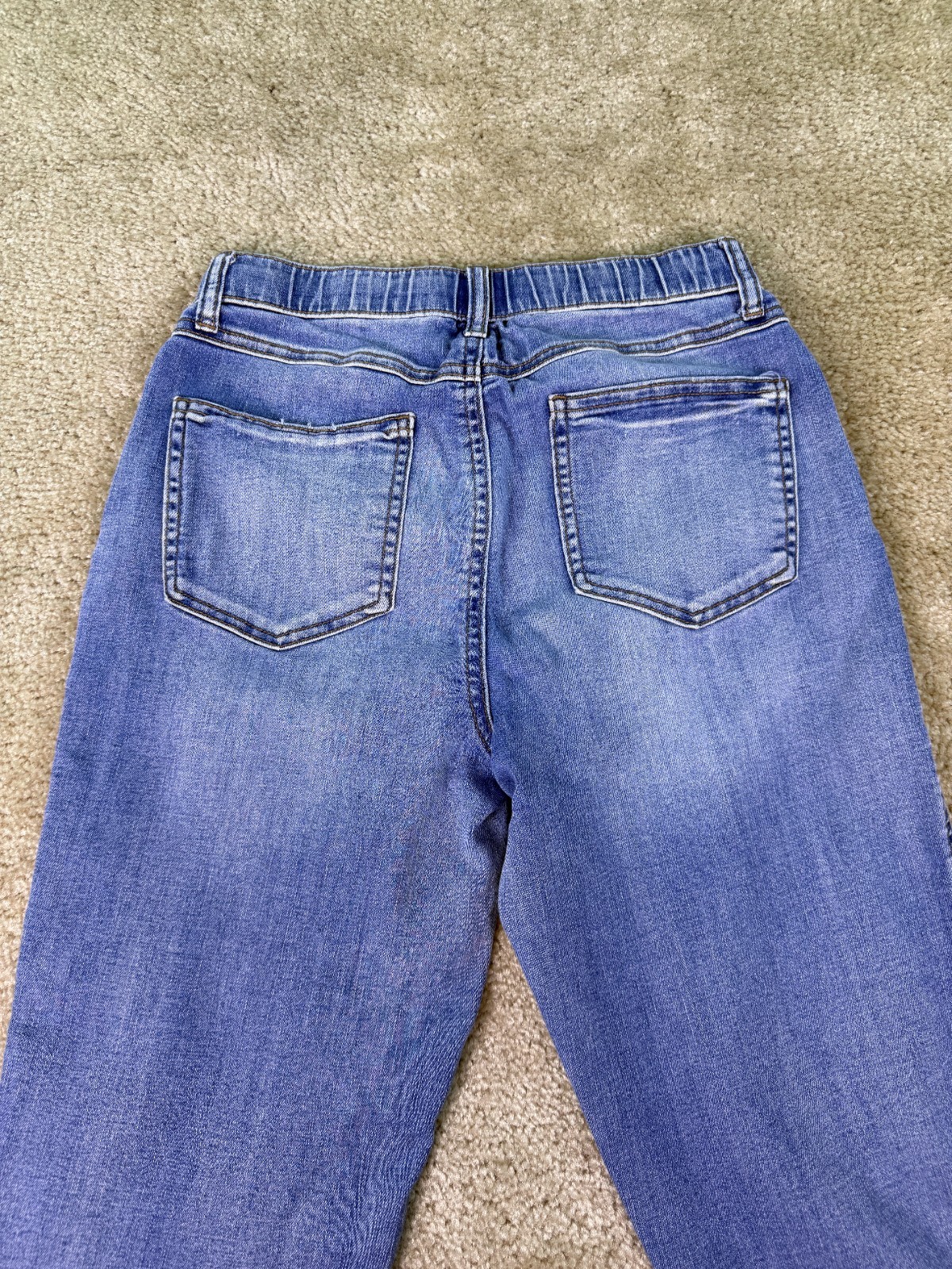 Rewash Pull On Drawstring Waist Jogger Women's Size 3 26 Blue Denim Jeans C275