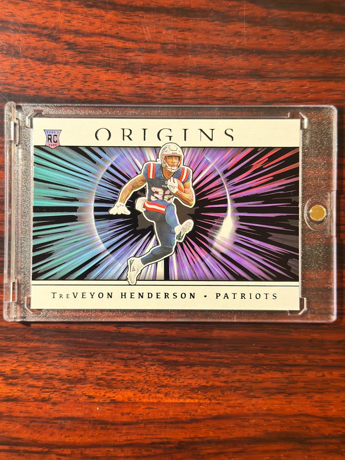 TreVeyon Henderson 2025 Panini Origins Big Bang Rookie Case Hit SSP Patriots