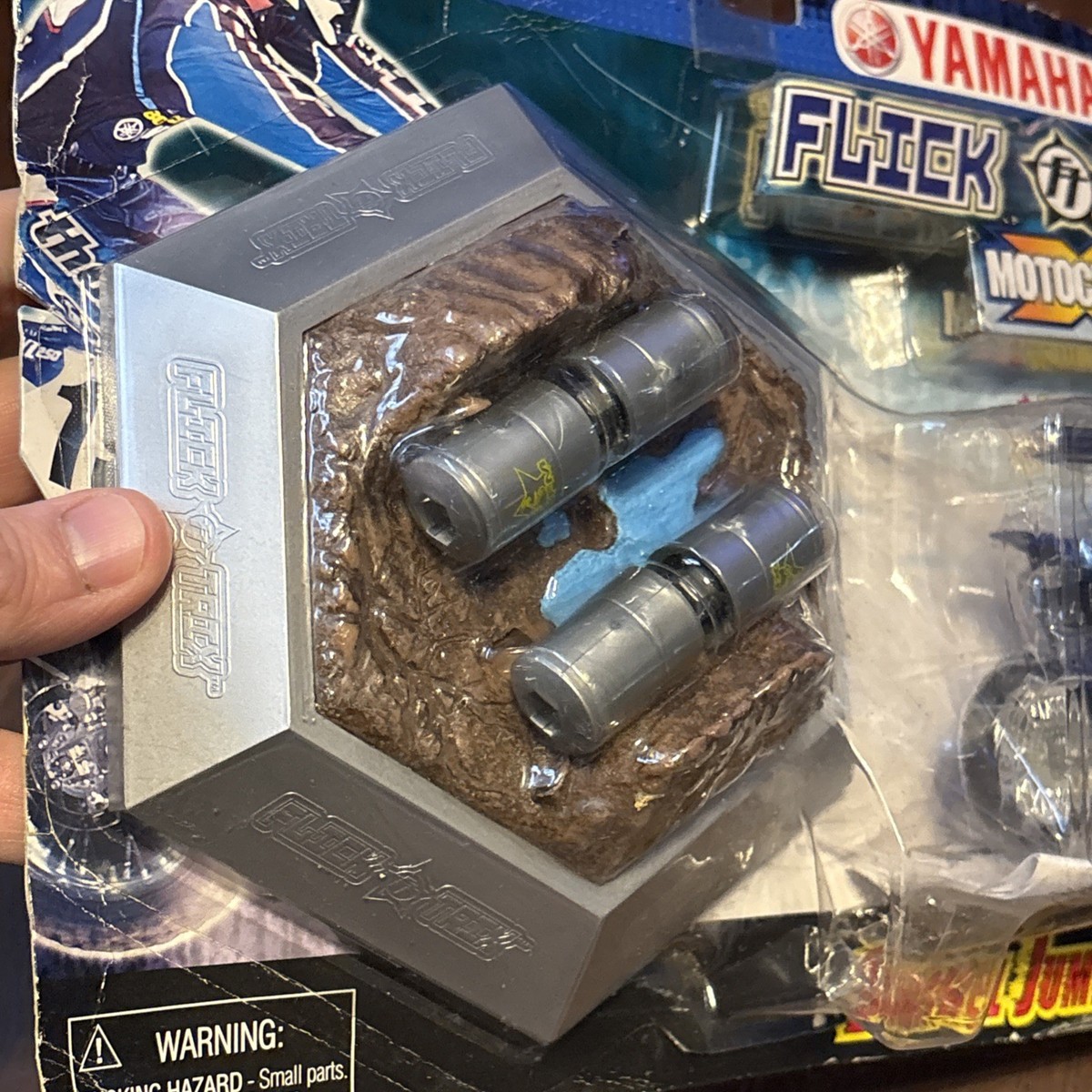 RARE 2000 Flick Trix Motocross Diecast #55 Yamaha Dirt Bike Barrel