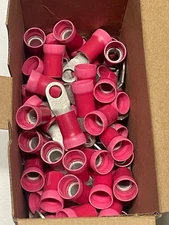 Box of 100 Molex 0190710283  Insulated Ring Terminal 2 AWG 3/8 Stud Crimp