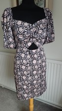 BNWT BODEN COTTON CUT OUT DRESS - PUFFED SLEEVES - 16 REG.