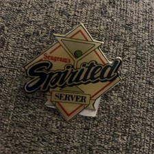 Seagram’s Spirited Server Fun 1.5” Wide Colorful Lapel Pin