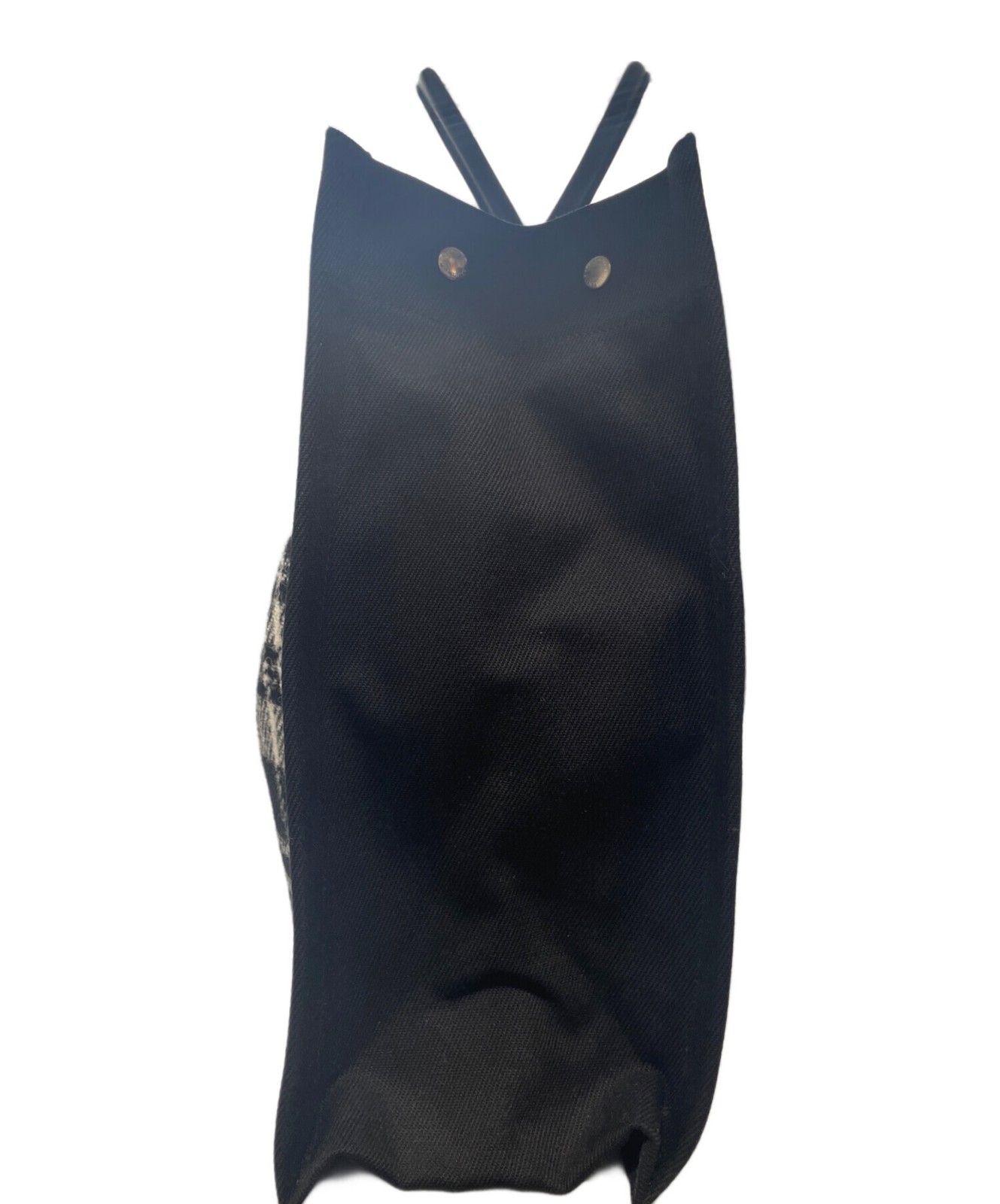 SAINT LAURENT Rive Gauche Tote Bag Black Canvas Tweed Leather Logo SR0332 thumbnail 13