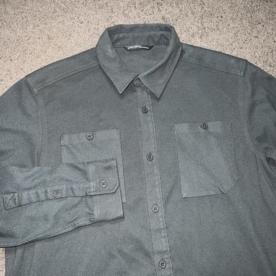 Sitka Gear Harvester Mens Large Long Sleeve Button Down Shirt Dark Green