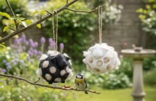 EcoFriendly Sheep Bird Nester –Wool & Wood Fiber Nesting Material – Garden gift