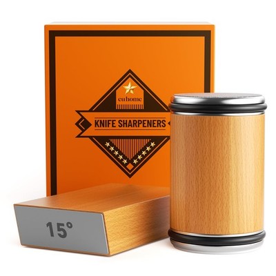 Rolling Sharpener Magnetic 15 20 Degree Angle Guide - 2-Stage Diamond Ceramic...