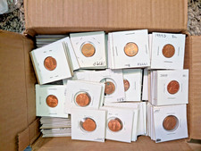 Lot of 742 Carded UNC Pennies 95% BU or Better Memorial Wheat Shield Collection