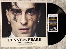 DAMIANO DAVID MANESKIN SIGNED FUNNY LITTLE FEARS VINYL LP - JSA COA