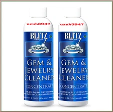 2 Pack BLITZ Concentrated Jewelry Cleaning Solution For Ultrasonic Cleaners 8 oz