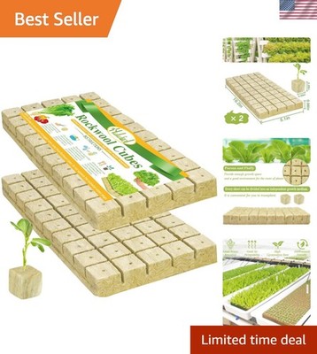 1 Inch Rockwool Cubes for Hydroponic Growing, Rock Wool Planting Seed Starter...