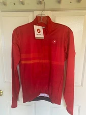 Castelli Men's Collapse Long Sleeve Bike Jersey - Red - Size Medium