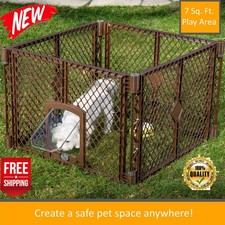 Petyard Passage Dog Playpen Pets Fences Exercise Pens Indoor Outdoor Plastic 4pc