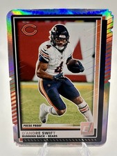 2025 Panini Donruss D'Andre Swift Silver Press Proof 18/99 Chicago Bears No. 226