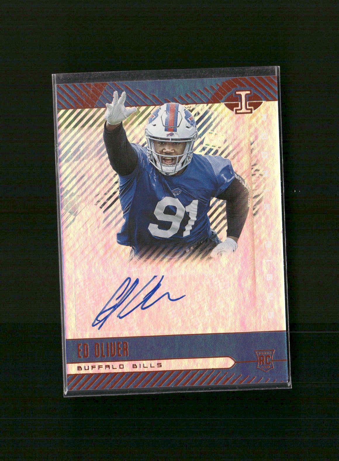 Ed Oliver Panini Illusions Rookie Signs #EDO Orange