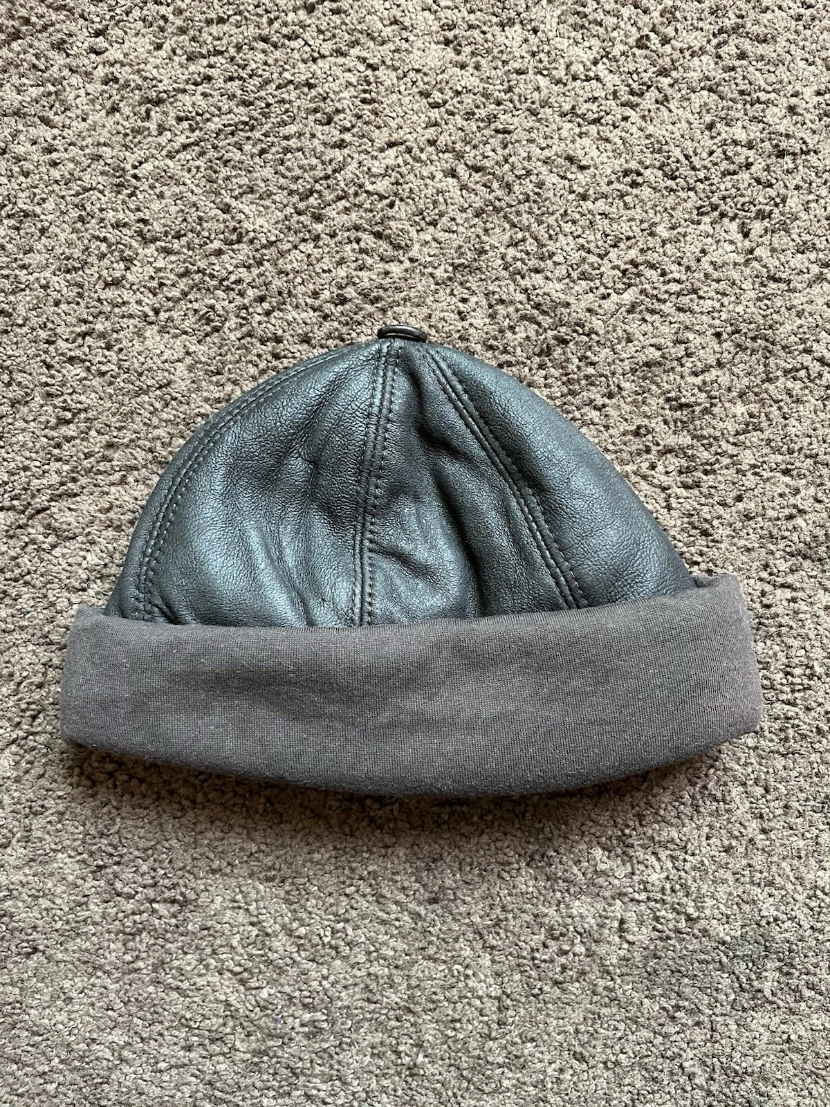 Surell Womens Dyed Sheepskin Crown Ribana Leather Hat OS One Size Brown