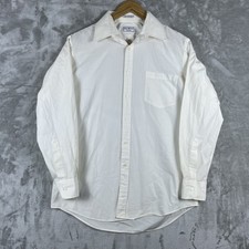 Vintage Yves Saint Laurent Menswear Dress Shirt Mens 15.5 32-33 White Preppy