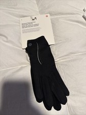 Lululemon Women's Fast Free Fleece Running Gloves Size S Black