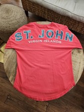Spirt Jersey 'ST. JOHN' Long Sleeve Shirt Women's Size S Made in USA Caribbean