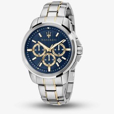 Image of Maserati Successo Blue Dial Chronograph Watch R8873621016