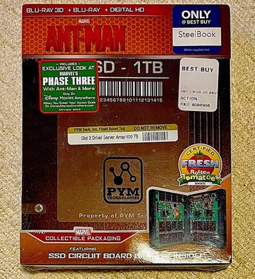 Marvel ANT-MAN BLU RAY 3D/2D BEST BUY Excl. STEELBOOK Rare Oop NEW SSD Circuit