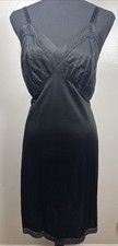 Shadowline Black Slip Dress Lingerie Dark Feminine Size 40 Bust Vintage