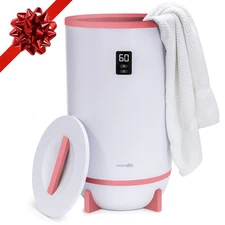 SereneLife Single Touch Towel & Blanket Warmer w/ Fragrant Disc Holder, LED Ring