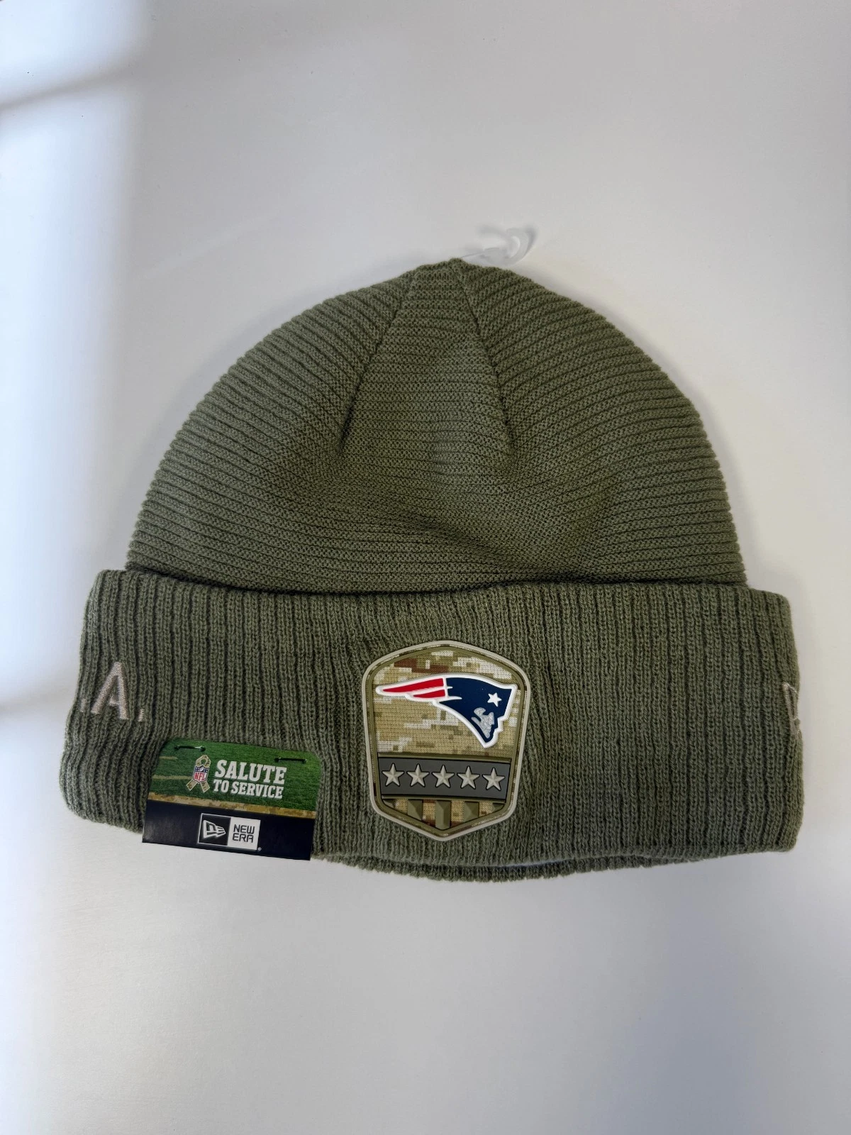 New Era NFL Patriots Green Beanie Hat – Knit Football Winter Cap