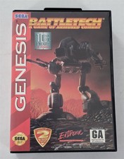 J-443 VINTAGE ORIGINAL SEGA GENESIS BATTLETECH VIDEO GAME WITH BOX