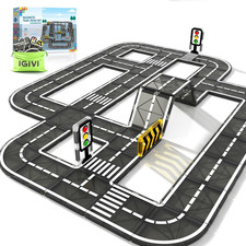 Magnetic Tiles Road Expansion Pack, STEM Magnet Building Blocks for Toddler Kids