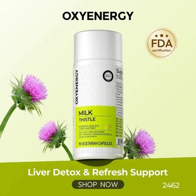 Oxyenergy Milk Thistle Liver Detox & Colon Cleanse , 90 Caps