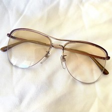 Tura Sunglasses Vintage 1980's Aviator Unisex Mocha Metal Model 401 B